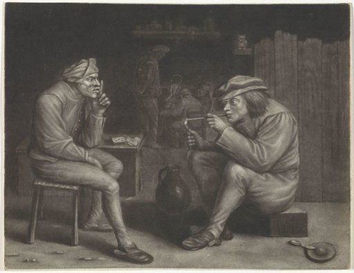 Tavern Scene with a Man Lighting a Pipe
