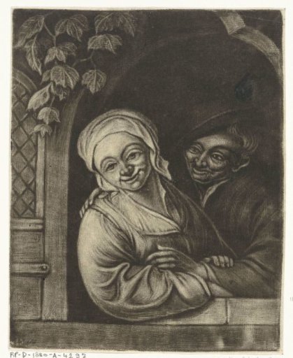 Couple in a window opening