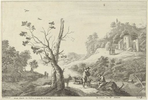 Landscape with a flute player and a shepherd
