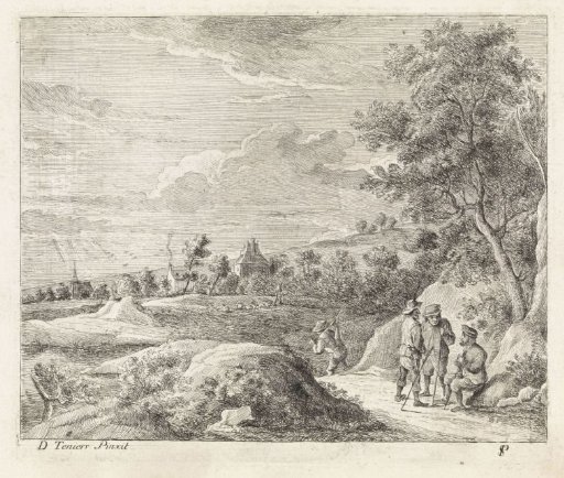 Landscape with four travellers