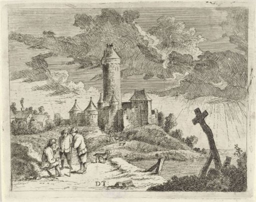 Landscape with a Castle and Three Men