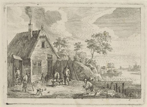 Peasants playing jeu de boules