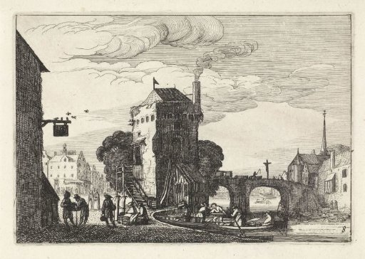 City view with a bridge over a river