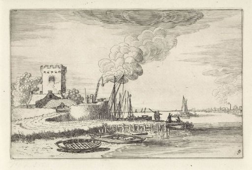 Landscape with a Lighthouse in a Harbor