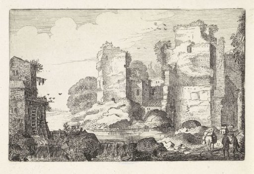 Landscape with Ruins and a Watermill