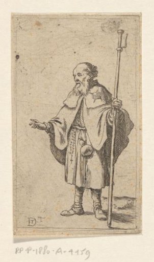 Pilgrim with staff