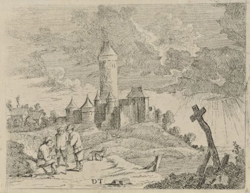 Landscape with a Castle and Three Men