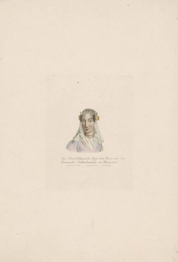 Bust of a girl in traditional dress D