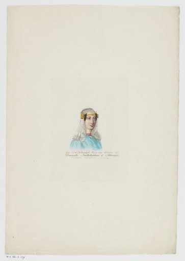 Bust of a girl in traditional dress E