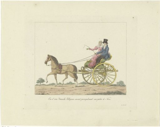 Couple in a carriage