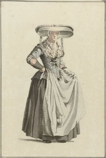 Woman with wide-brimmed hat