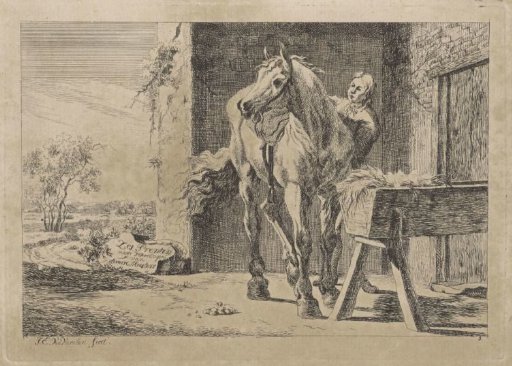 Figure with a Horse at a Trough