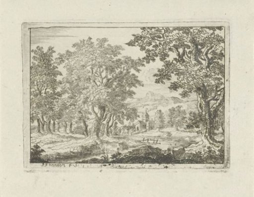 Wooded river landscape