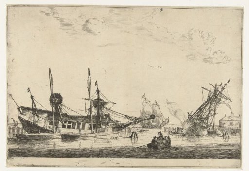 Two keeled sailing ships