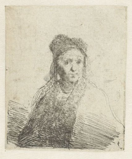 Portrait of an Old Woman with a Fur Cap