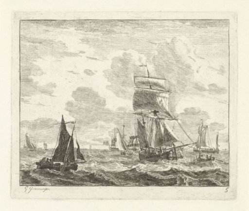 Sailing Ships on Rough Water