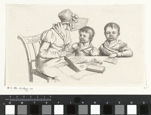 Woman and two children