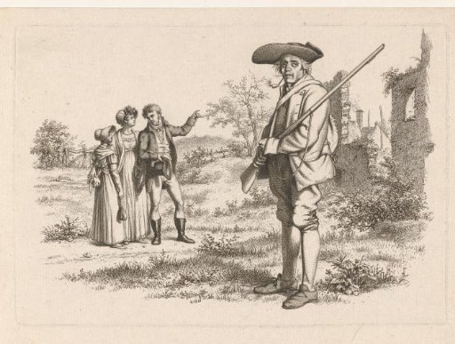 Hunter and a group at a ruin