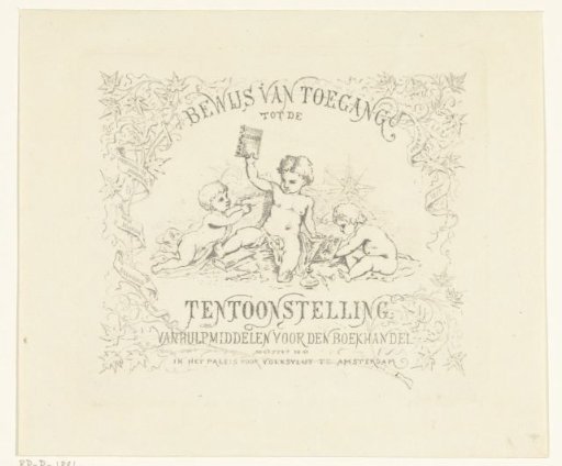 Admission Ticket for the Exhibition of Book Trade Supplies