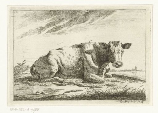 Landscape with a Lying Cow without Horns