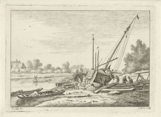 Shipyard on a river