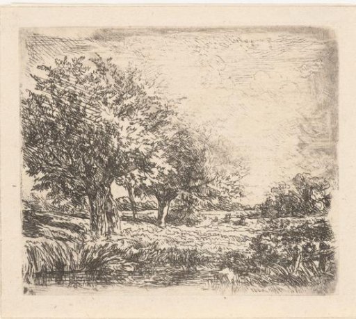 Landscape with willows