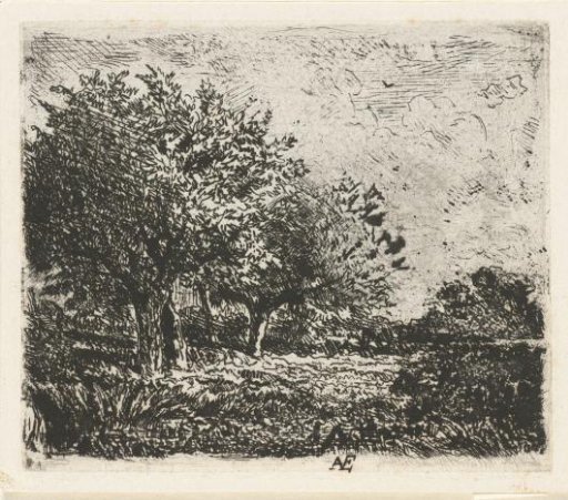 Landscape with willows