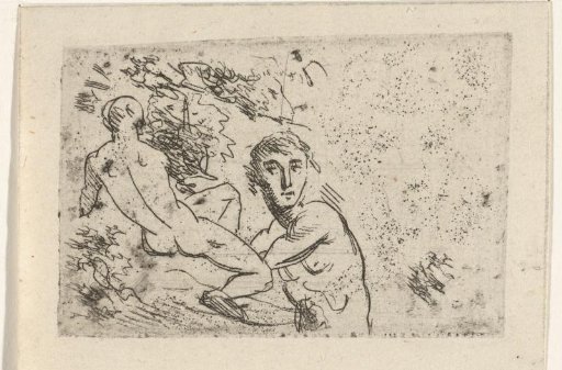 Study sheet with a nude