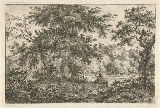Resting man in the wood