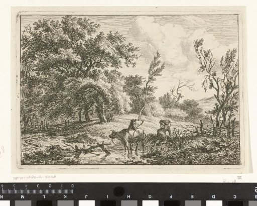 Landscape with bull and cattle herder