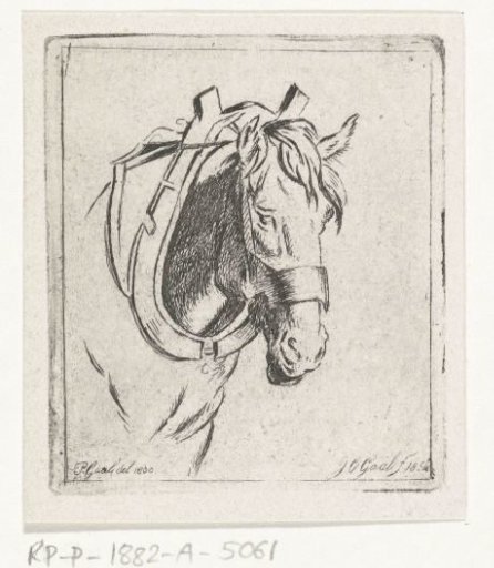 Head of a horse with yoke
