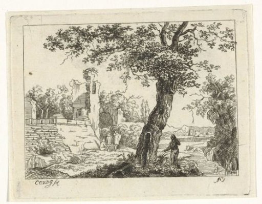 Landscape with ruin