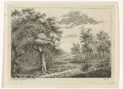 Landscape with figures and cattle