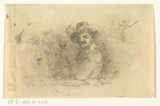 Soldier with raised glass