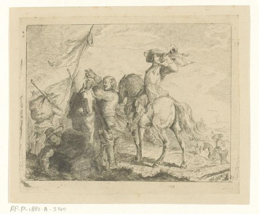 Landscape with travellers and riders