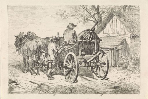 Coal Wagon at a House