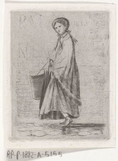 Woman with a hatbox