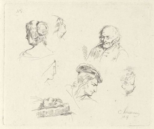 Study sheet with various heads