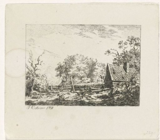 Landscape with barn