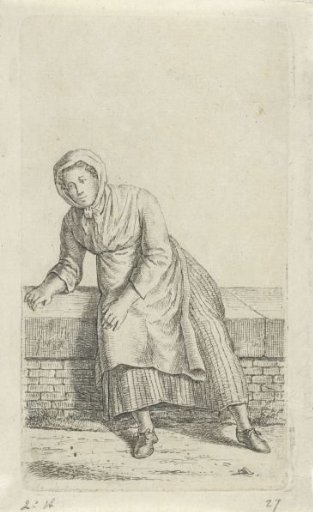 Woman sitting on a low wall