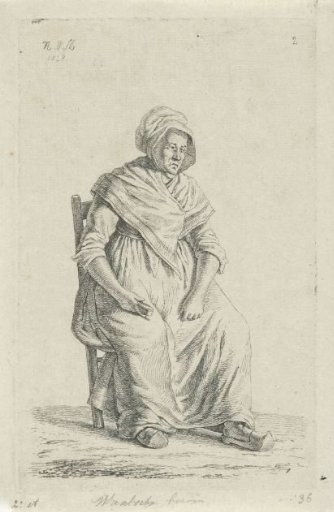 Seated peasant woman from Wallonia