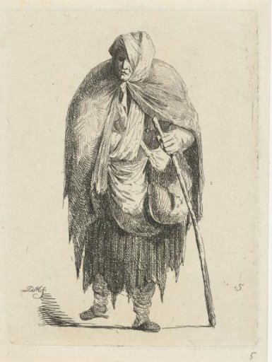 Woman in rags