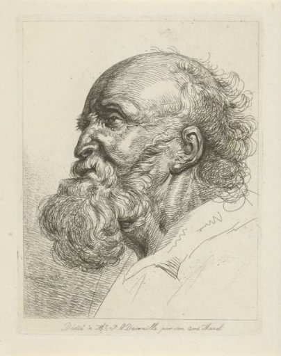 Portrait of an old man with a beard
