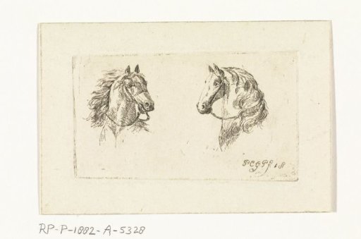 Two horse heads