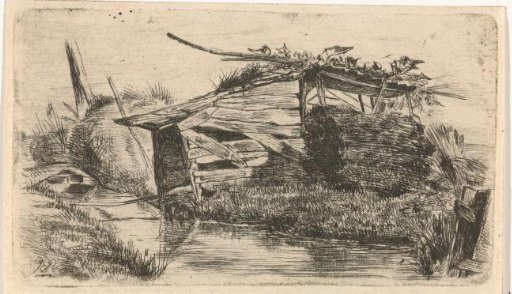 Dilapidated Barn by a Canal