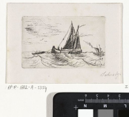 Sailing ship at sea
