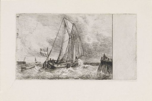 Seascape with ship