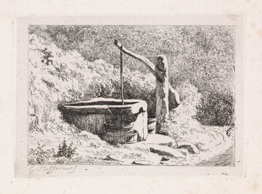 Water well with lever