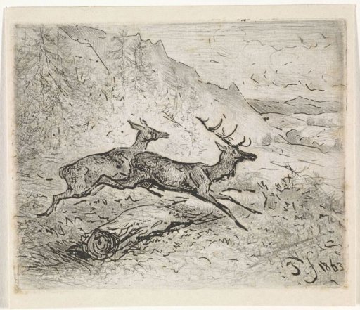 Two Running Deer