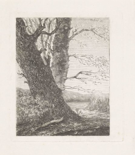 Landscape with two trees